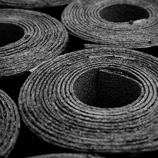 rolls of rubber