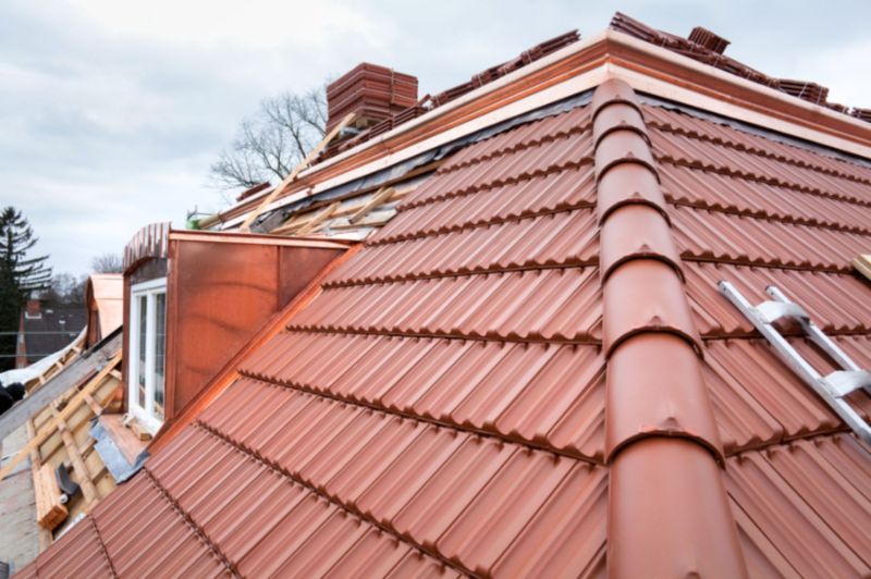 Copper roofing installed by Cunningham Contracting, Inc. in the Greater Annapolis Area